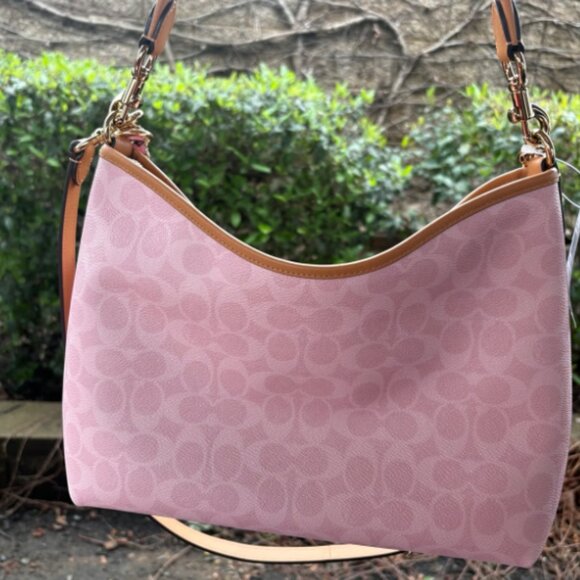 Coach Laurel Shoulder Bag In Powder Pink - Picture 2 of 6